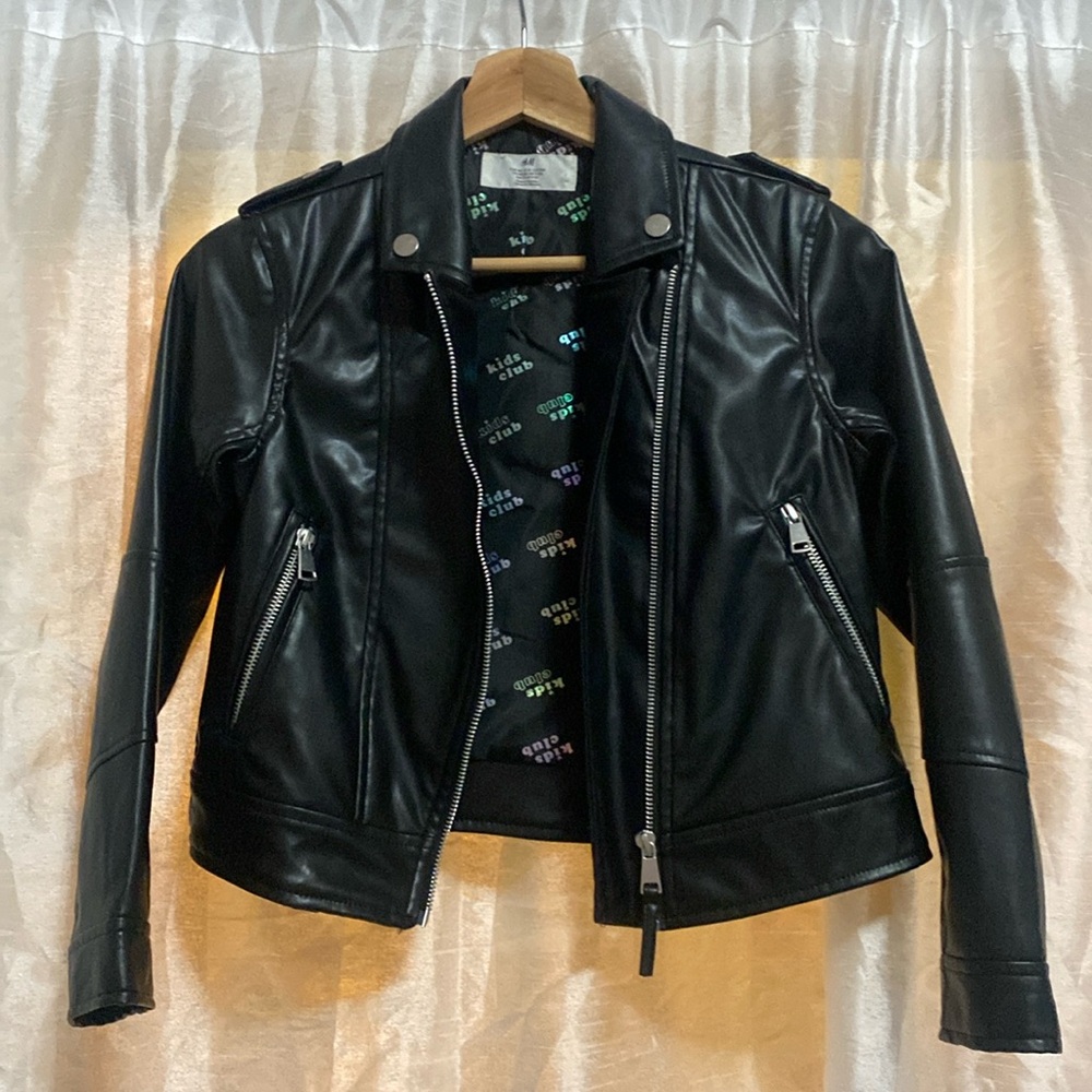 H&M girls MC Jacket, size 10, worn once, great condition